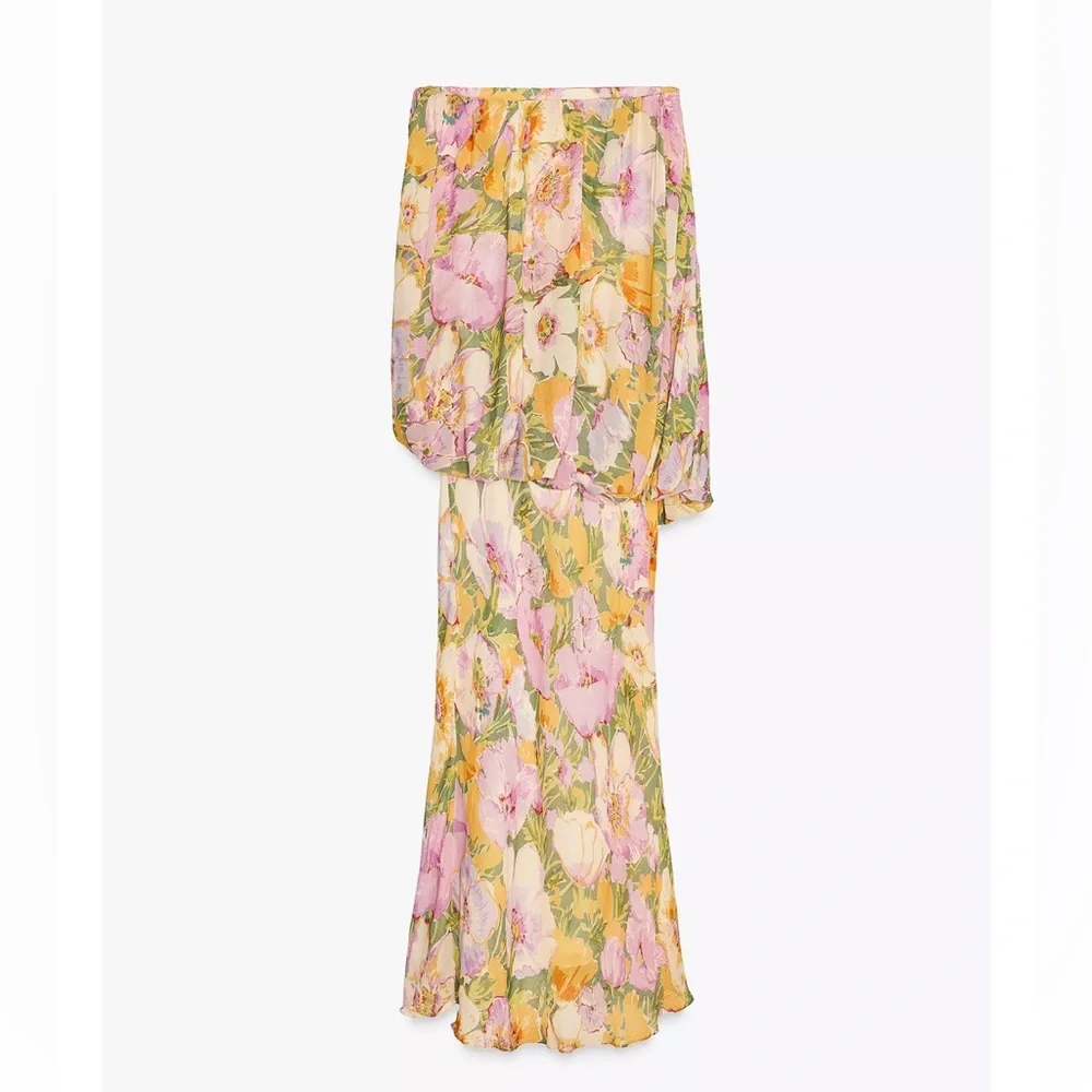 Zara Floral Print Dress ZW Collection Limited Edition - Picture 9 of 11